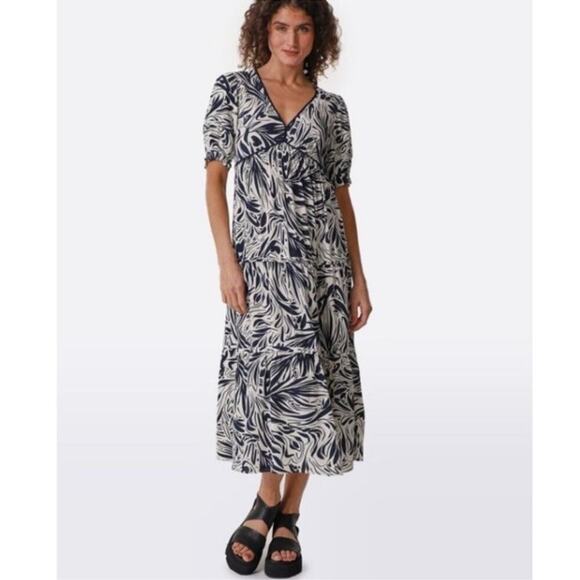 Ba&sh Calas Abstract Print Midi Dress Size XS - Picture 1 of 8